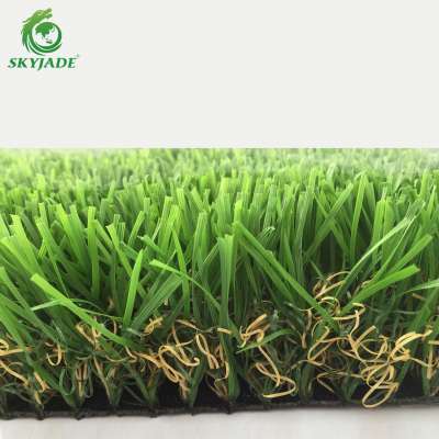 W Shape Artificial Synthetic Grass Garden Landscape