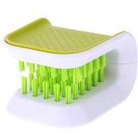 Home & Kitchen Knife blade brush with Durable Soft bristles Non-Slip Cutlery Cleaner Green Brush Bristle Scrub for your Knife