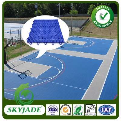 100% PP Raw Materials Outdoor Interlocking Basketball Flooring And Kindergarten